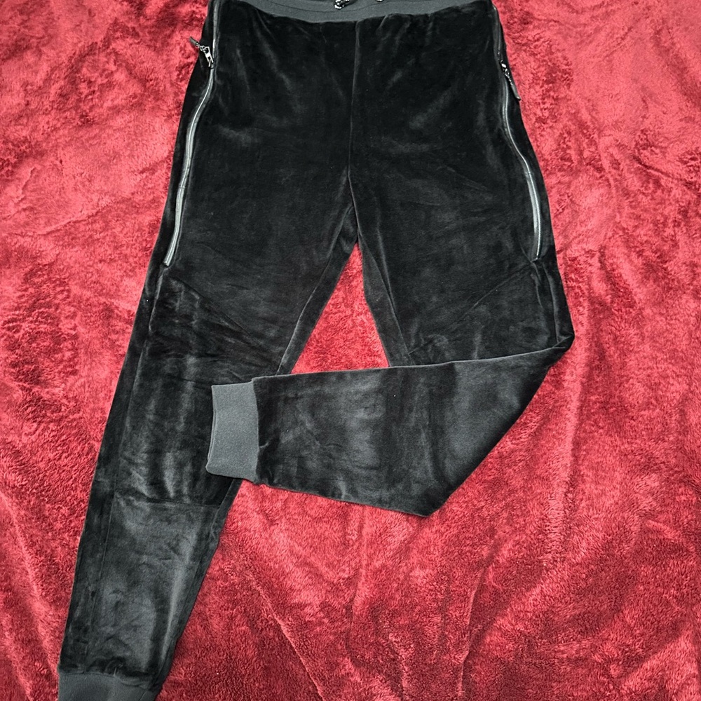 Black Jogger Pants with Zipper Pockets